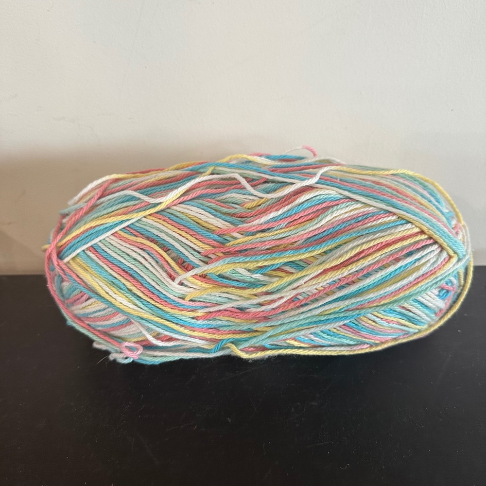 Bernat Pretty Pastels 12oz Cotton Yarn Ball Medium 4 Worsted Weight Multi Color